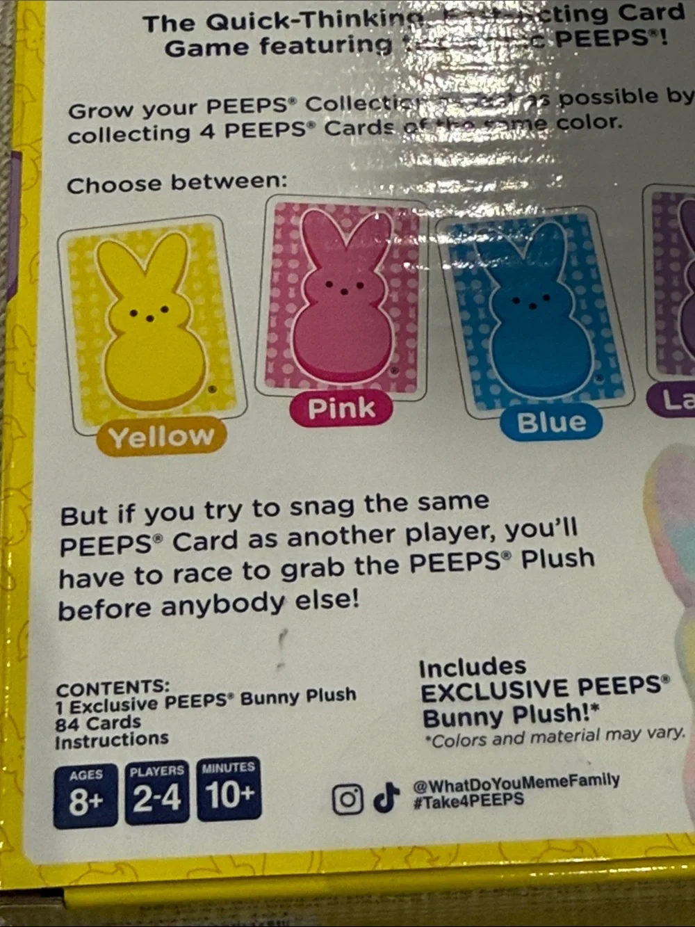 🐰Relatable - Peeps Take 4 Card Game with Peeps Bunny Plush 🐰